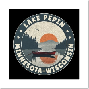 Lake Pepin Minnesota-Wisconsin Sunset Posters and Art